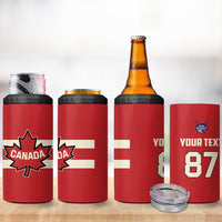 Custom Canada Hockey 4 in 1 Can Cooler Tumbler Canada Team Go Champions