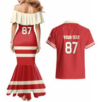 Custom Canada Hockey Couples Matching Mermaid Dress and Hawaiian Shirt Canada Team Go Champions