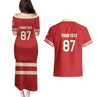 Custom Canada Hockey Couples Matching Puletasi and Hawaiian Shirt Canada Team Go Champions