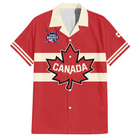Custom Canada Hockey Family Matching Long Sleeve Bodycon Dress and Hawaiian Shirt Canada Team Go Champions