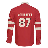 Custom Canada Hockey Family Matching Off Shoulder Maxi Dress and Hawaiian Shirt Canada Team Go Champions