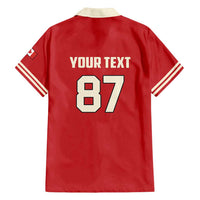 Custom Canada Hockey Family Matching Off Shoulder Short Dress and Hawaiian Shirt Canada Team Go Champions LT01