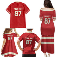 Custom Canada Hockey Family Matching Puletasi and Hawaiian Shirt Canada Team Go Champions