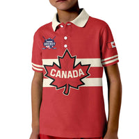Custom Canada Hockey Kid Polo Shirt Canada Team Go Champions