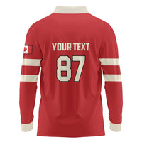 Custom Canada Hockey Long Sleeve Polo Shirt Canada Team Go Champions