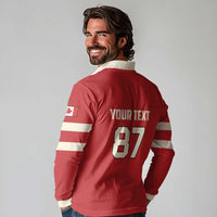 Custom Canada Hockey Long Sleeve Polo Shirt Canada Team Go Champions