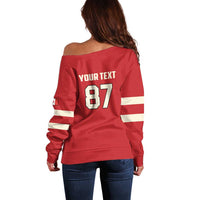 Custom Canada Hockey Off Shoulder Sweater Canada Team Go Champions