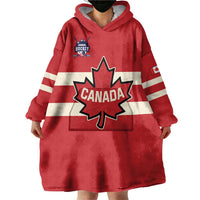 Custom Canada Hockey Wearable Blanket Hoodie Canada Team Go Champions