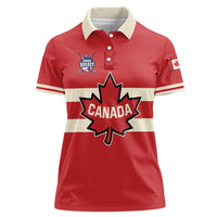 Custom Canada Hockey Women Polo Shirt Canada Team Go Champions