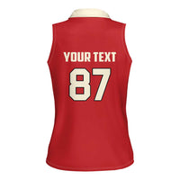 Custom Canada Hockey Women Sleeveless Polo Shirt Canada Team Go Champions