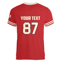 Custom Canada Hockey Women V-Neck T-Shirt Canada Team Go Champions