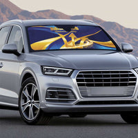 Barbados Gold Trident Auto Sun Shade Luxury Style