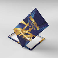 Barbados Gold Trident Canvas Wall Art Luxury Style