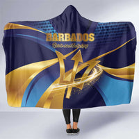 Barbados Gold Trident Hooded Blanket Luxury Style