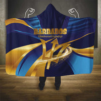 Barbados Gold Trident Hooded Blanket Luxury Style