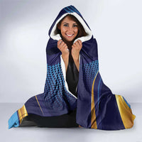 Barbados Gold Trident Hooded Blanket Luxury Style