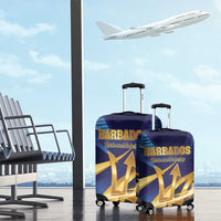 Barbados Gold Trident Luggage Cover Luxury Style