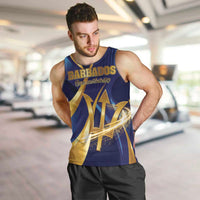 Personalized Barbados Gold Trident Men Tank Top Luxury Style