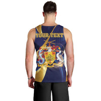 Personalized Barbados Gold Trident Men Tank Top Luxury Style