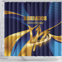 Barbados Gold Trident Shower Curtain Luxury Style