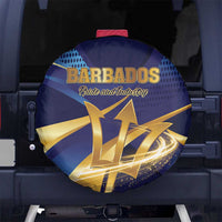Barbados Gold Trident Spare Tire Cover Luxury Style