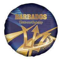 Barbados Gold Trident Spare Tire Cover Luxury Style