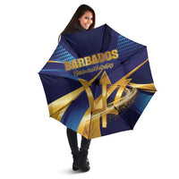 Barbados Gold Trident Umbrella Luxury Style