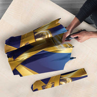 Barbados Gold Trident Umbrella Luxury Style