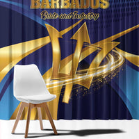 Barbados Gold Trident Window Curtain Luxury Style