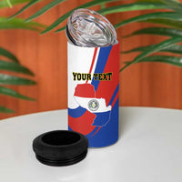 Personalized Paraguay Independence Day 2025 4 in 1 Can Cooler Tumbler Passiflora Paz y justicia