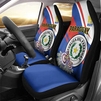 Paraguay Independence Day 2025 Car Seat Cover Passiflora Paz y justicia