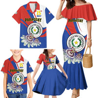 Personalized Paraguay Independence Day 2025 Family Matching Mermaid Dress and Hawaiian Shirt Passiflora Paz y justicia