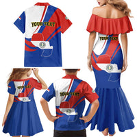 Personalized Paraguay Independence Day 2025 Family Matching Mermaid Dress and Hawaiian Shirt Passiflora Paz y justicia