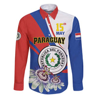 Personalized Paraguay Independence Day 2025 Family Matching Summer Maxi Dress and Hawaiian Shirt Passiflora Paz y justicia