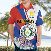 Personalized Paraguay Independence Day 2025 Hawaiian Shirt Passiflora Paz y justicia