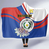 Paraguay Independence Day 2025 Hooded Blanket Passiflora Paz y justicia