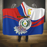 Paraguay Independence Day 2025 Hooded Blanket Passiflora Paz y justicia