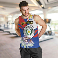 Personalized Paraguay Independence Day 2025 Men Tank Top Passiflora Paz y justicia