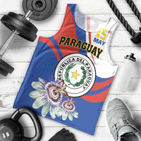 Personalized Paraguay Independence Day 2025 Men Tank Top Passiflora Paz y justicia
