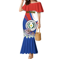 Personalized Paraguay Independence Day 2025 Mermaid Dress Passiflora Paz y justicia