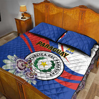 Paraguay Independence Day 2025 Quilt Bed Set Passiflora Paz y justicia