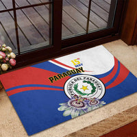 Paraguay Independence Day 2025 Rubber Doormat Passiflora Paz y justicia
