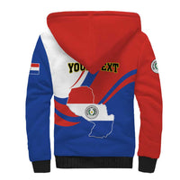 Personalized Paraguay Independence Day 2025 Sherpa Hoodie Passiflora Paz y justicia
