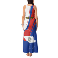 Personalized Paraguay Independence Day 2025 Tank Maxi Dress Passiflora Paz y justicia