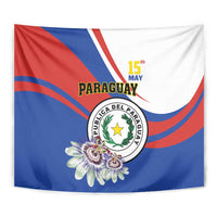 Paraguay Independence Day 2025 Tapestry Passiflora Paz y justicia