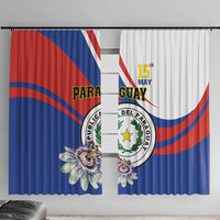 Paraguay Independence Day 2025 Window Curtain Passiflora Paz y justicia