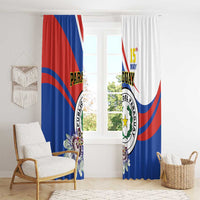 Paraguay Independence Day 2025 Window Curtain Passiflora Paz y justicia