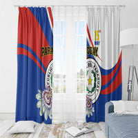 Paraguay Independence Day 2025 Window Curtain Passiflora Paz y justicia