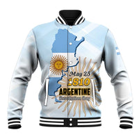 Personalized Argentine Revolution Day 1810 Baseball Jacket Sol de Mayo