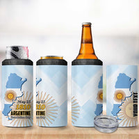 Personalized Argentine Revolution Day 1810 4 in 1 Can Cooler Tumbler Sol de Mayo